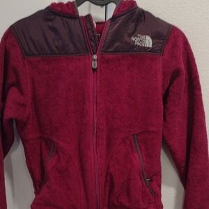The North Face Women's Burgundy and Purple Puffer Jacket